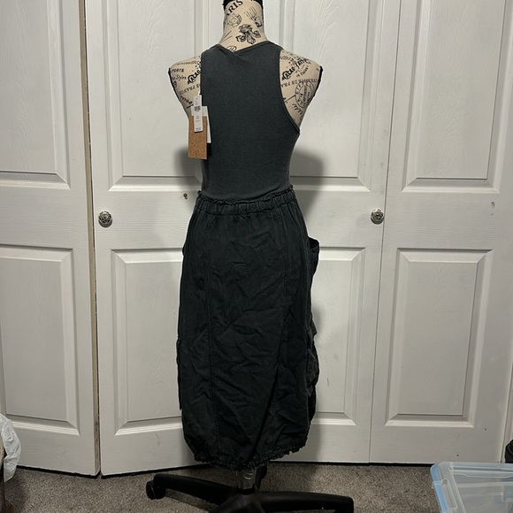 Daily Practice by Anthropologie Be Bold Racerback Twofer Dress in “Washed Black” - Picture 7 of 15